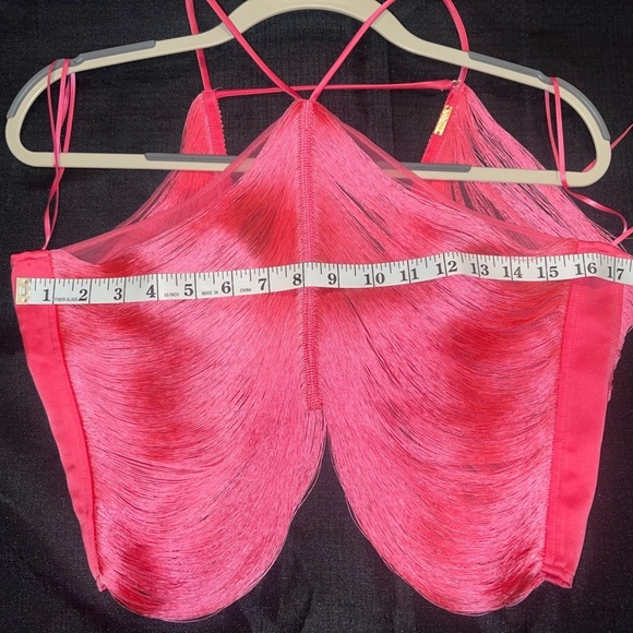Cult Gaia Quella Fringed top in pink - Picture 14 of 14
